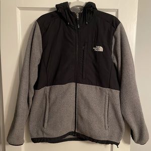 North face black and grey jacket